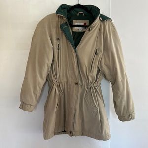 Larry Levine Vintage Green Outdoor Winter Coat Jacket